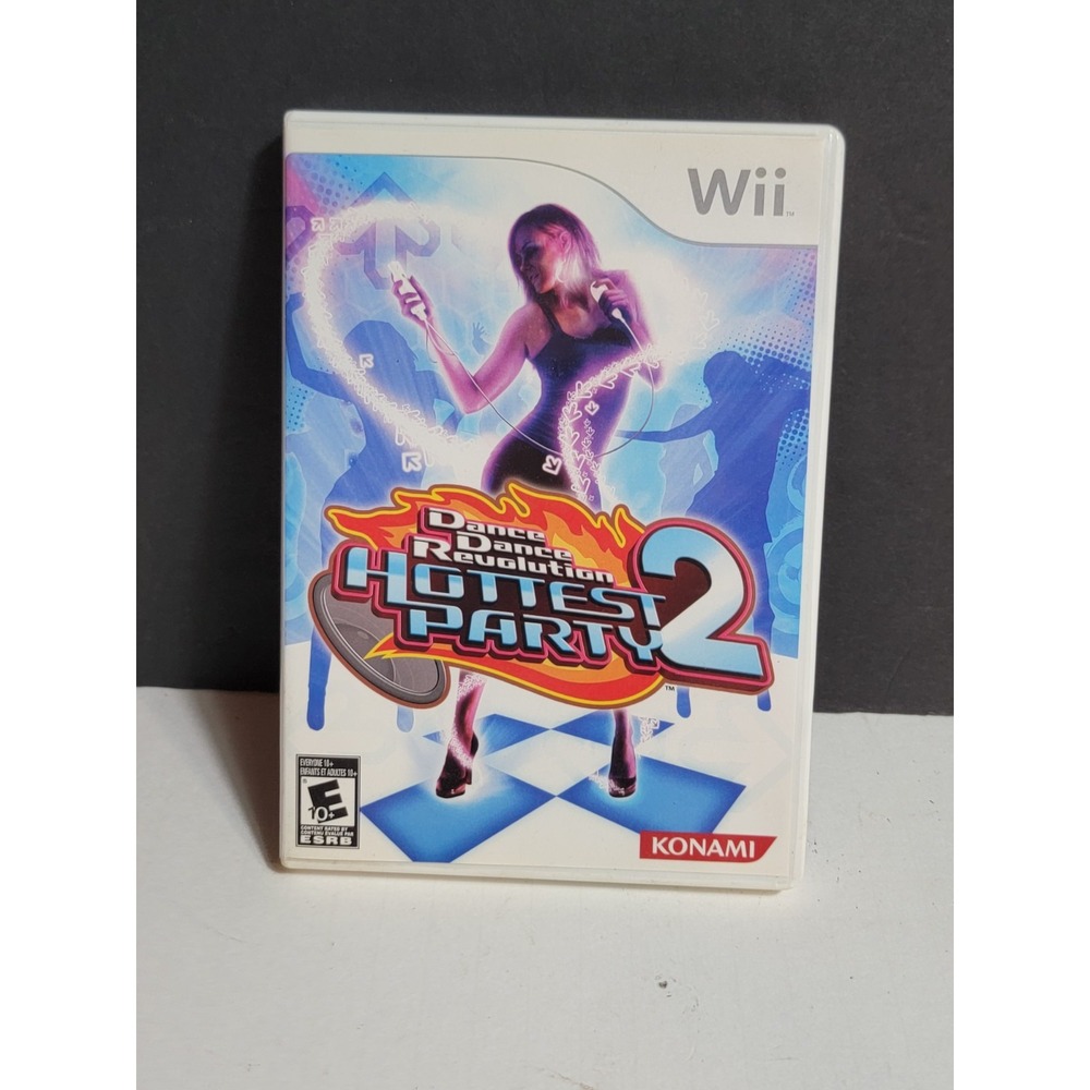 Dance Dance Revolution Hottest Party 2 Nintendo Wii Konami 2009 CIB Tested